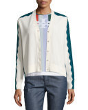 Gabrielle Embellished Cardigan, New Ivory/Oceano