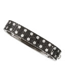 Pois Moi 18k White Gold & Black/White Diamond 2-Row Bangle