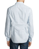 Circle-Print Sport Shirt, White