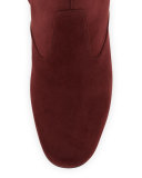 Babies Suede Over-The-Knee Boot, Amaranto
