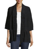 Tribal Half-Sleeve Embroidered Kimono Jacket 