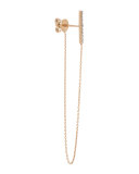 Lumiere White Diamond Stud & Chain Earring