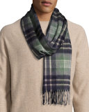 Arran Tartan Cashmere Muffler Scarf, Glentanner