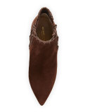 Channing Whipstitch Suede Bootie, Nutmeg