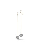 Tahitian Pearl & Diamond Chain Drop Earrings