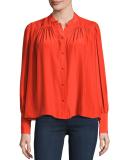 Chloe Blouse, Tomato