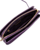Ivy Leather Crossbody Bag, Night Shade