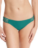 Strappy-Side Bikini Swim Bottom, Lagoon