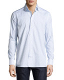 Bluebird Geometric-Print Sport Shirt, Blue