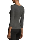 Tri Rib 3/4-Sleeve Top