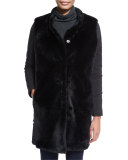 Berit Reversible Faux-Fur Trimmed Coat