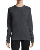 Peter Ribbed Open-Back Sweater, Flannel