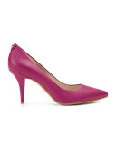 MK-Flex Mid-Heel Saffiano Pump, Fuchsia