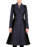 Magellan Fit-&-Flare Coat, Navy