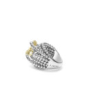 Icon Caviar Domed Multi-Row Ring, Size 7