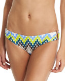 Elba Chevron-Printed Swim Bottom