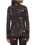Gnu-Print Wool Mousseline Blouse