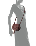 Marcie Small Leather Crossbody Bag, Bordeaux