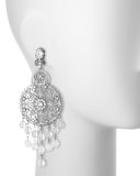 Filigree Disc Drop Chandelier Earrings