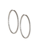 18K White Gold & Diamond Infinity Hoop Earrings, 2.0 tdcw