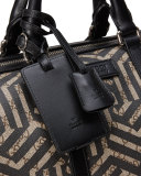 GG Caleido Canvas Duffel Bag, Black/Beige