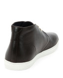 Lassen Textured Calfskin Chukka Boot on Rubber Sole, Brown