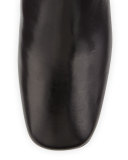 Leather Square-Toe 55mm Ankle Boot, Black (Nero)