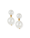 Simulated Pearl Drop Clip Earrings