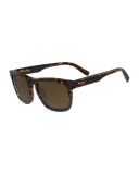 Tortoise Plastic Sunglasses, Havana Red