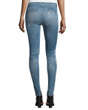 Sonia Distressed Skinny Jeans, Blue Mist