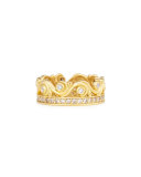 Flamenco 18K Diamond Swirl Ring, Size 7