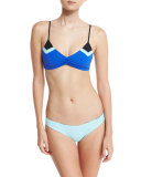 Haley Reversible Colorblock Swim Top, Royal