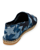 Star Denim Espadrille Flat, Light Denim