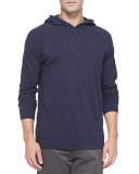 Slub Pullover Hoodie, Navy