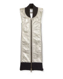 Metallic Leather Dickey, Bronze