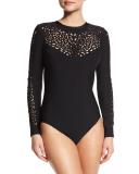 A Cut Above Long-Sleeve One-Piece Swimsuit