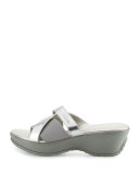 Margate II Crisscross Wedge Sandal, Argento