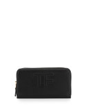 Zip-Around Logo Continental Wallet, Black