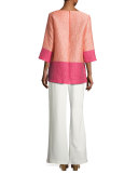 Colorblock Cloque Tunic 
