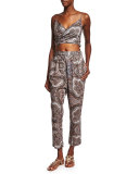 Epoque Paisley-Print Lounge Pants