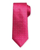 Alternating Dots Silk Tie, Pink
