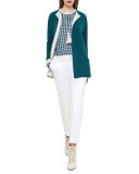 Manuela Cuffed Straight-Leg Pants, Moonstone