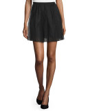 Point d'Esprit A-Line Skirt, Black