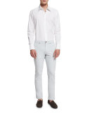 Ray Regular-Fit Five-Pocket Pants, Ice Gray