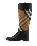 Copse House Check Rain Boot, Black