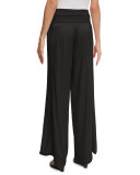 Wide-Leg Yoga Pants, Black