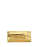 Gotham Crocodile Flap Clutch Bag