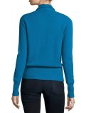 Faux-Wrap Cashmere Sweater
