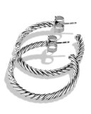 Willow Medium Hoop Earrings with Diamonds