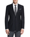 G-Line New Textured Two-Button Sport Jacket, Black